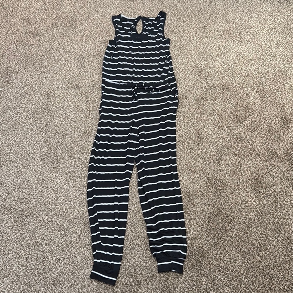 Striped Sleeveless Jumpsuit